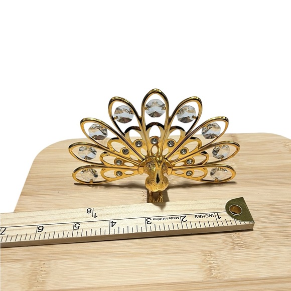 Swarovski Gold Plated Crystal Peacock Ornament By Crystal‎ Temptations figurine - Picture 5 of 10
